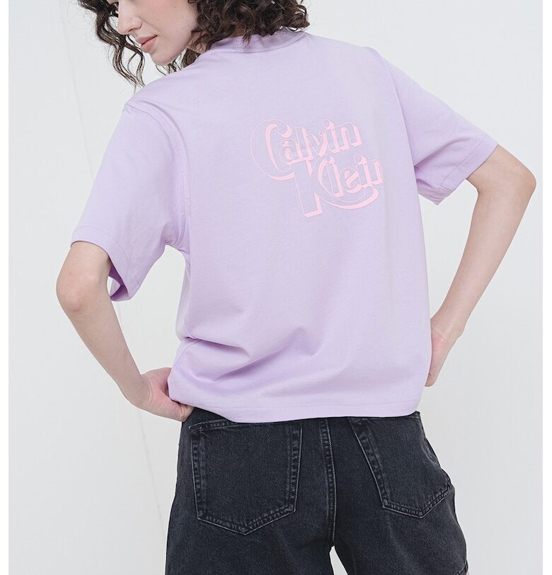 Памучна тениска с овално деколте CALVIN KLEIN JEANS