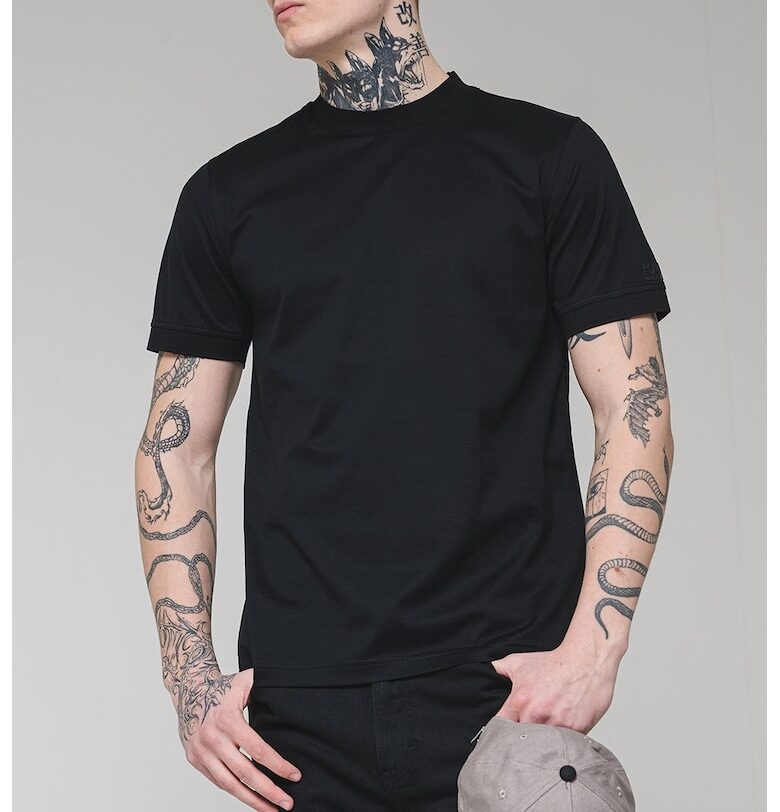 Памучна тениска с овално деколте Karl Lagerfeld