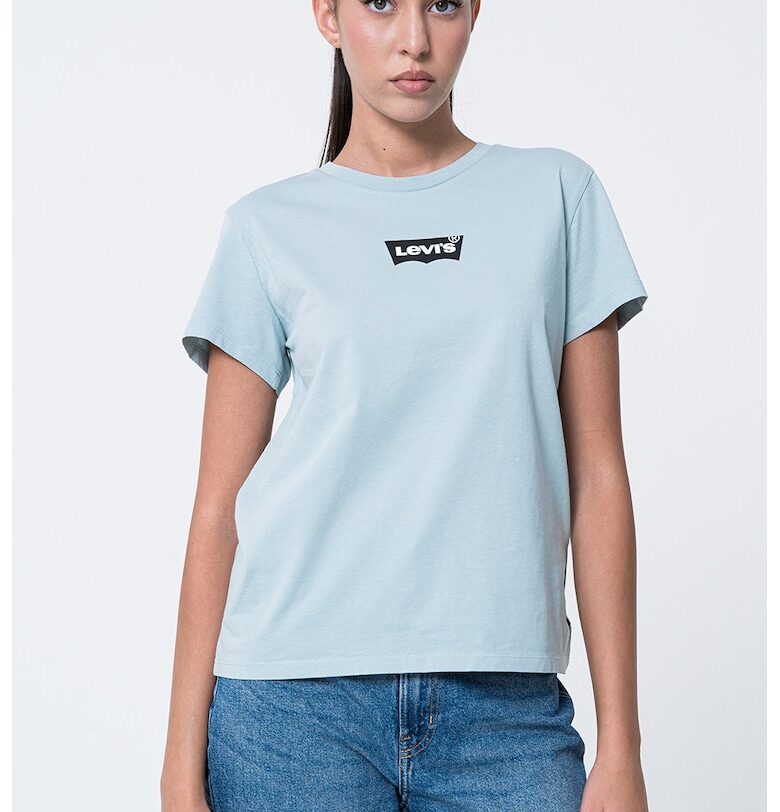 Памучна тениска с овално деколте Levis
