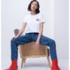 Памучна тениска с овално деколте Levis