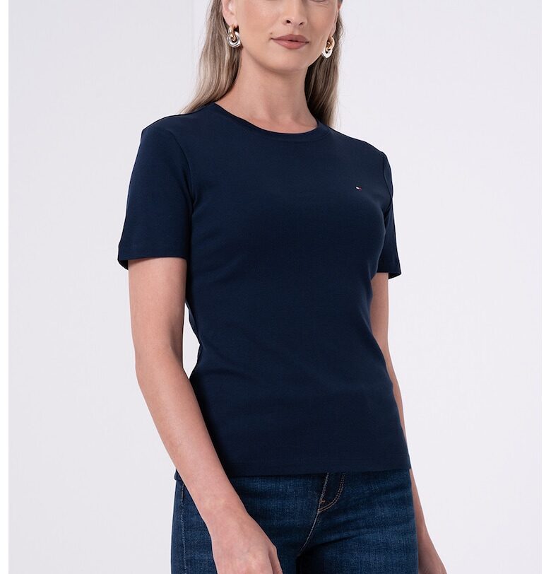 Памучна тениска с овално деколте Tommy Hilfiger