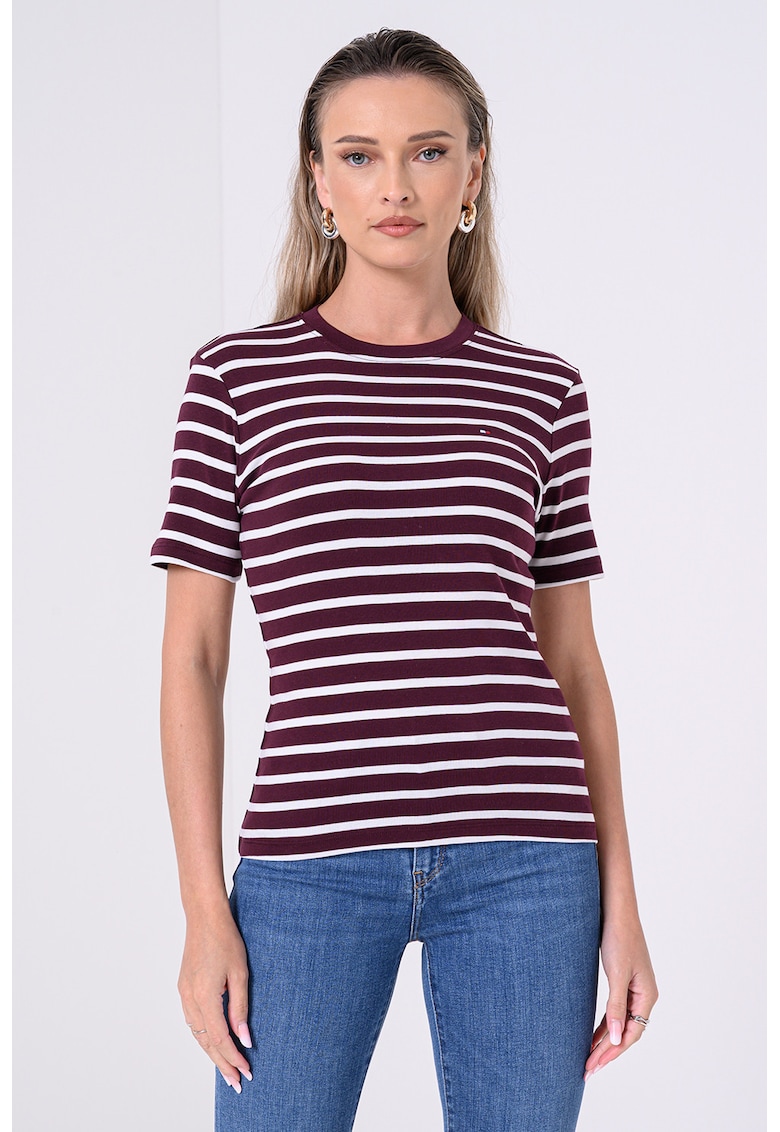 Памучна тениска с овално деколте Tommy Hilfiger