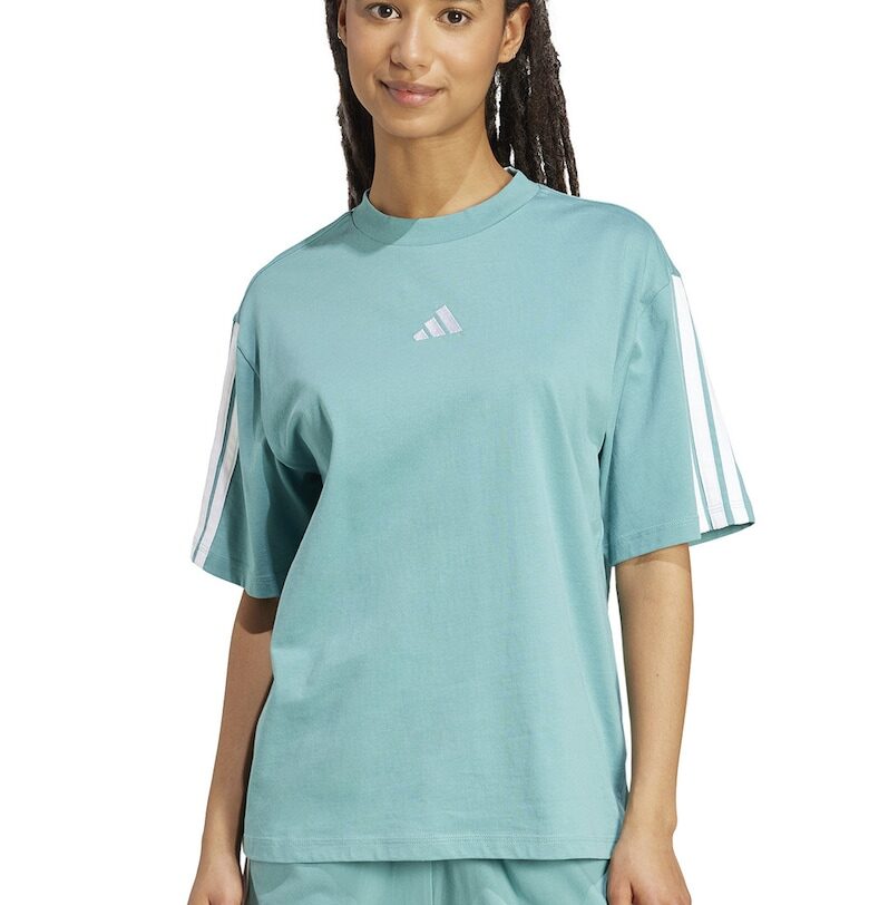 Памучна тениска с овално деколте adidas Sportswear