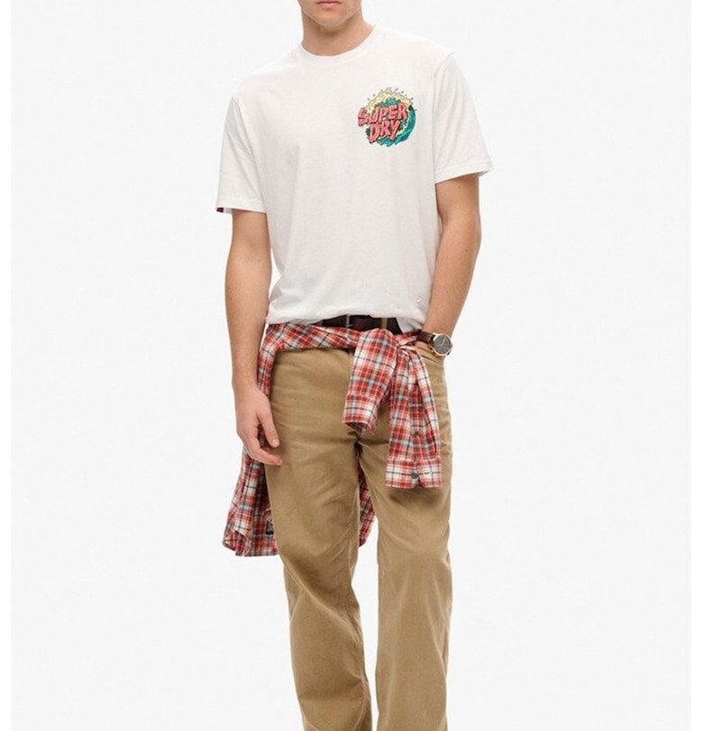 SUPERDRY - Памучна тениска с овално деколте и лого на гърба SD0APM1012107A000000 Superdry  Co