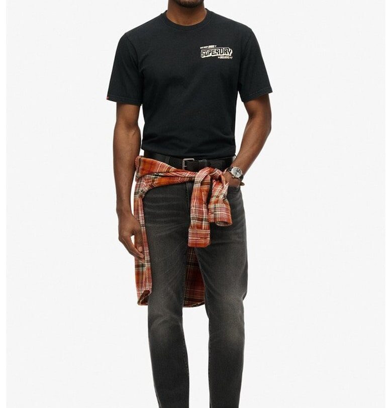 SUPERDRY - Памучна тениска с овално деколте и лого на гърба SD0APM1012124A000000 Superdry  Co