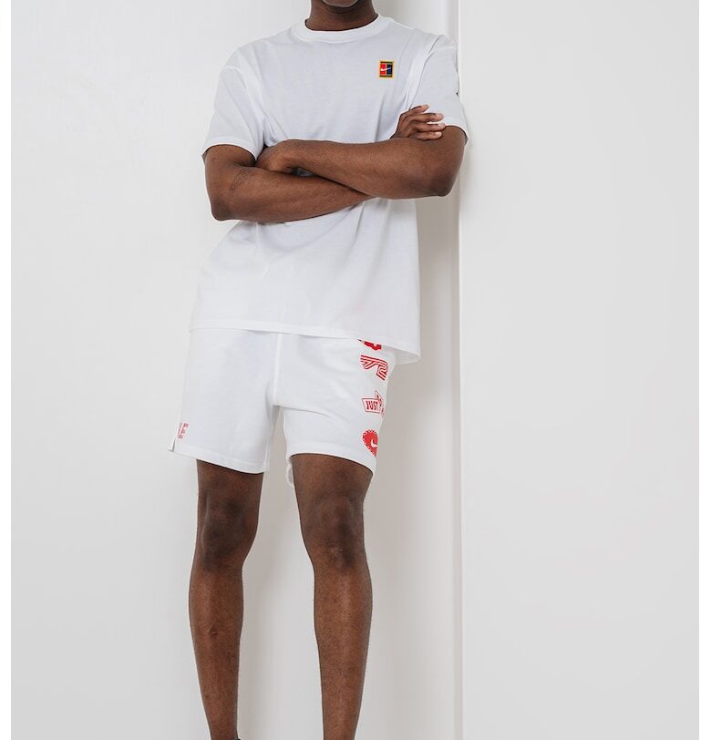 Памучна тениска с паднали ръкави Nike