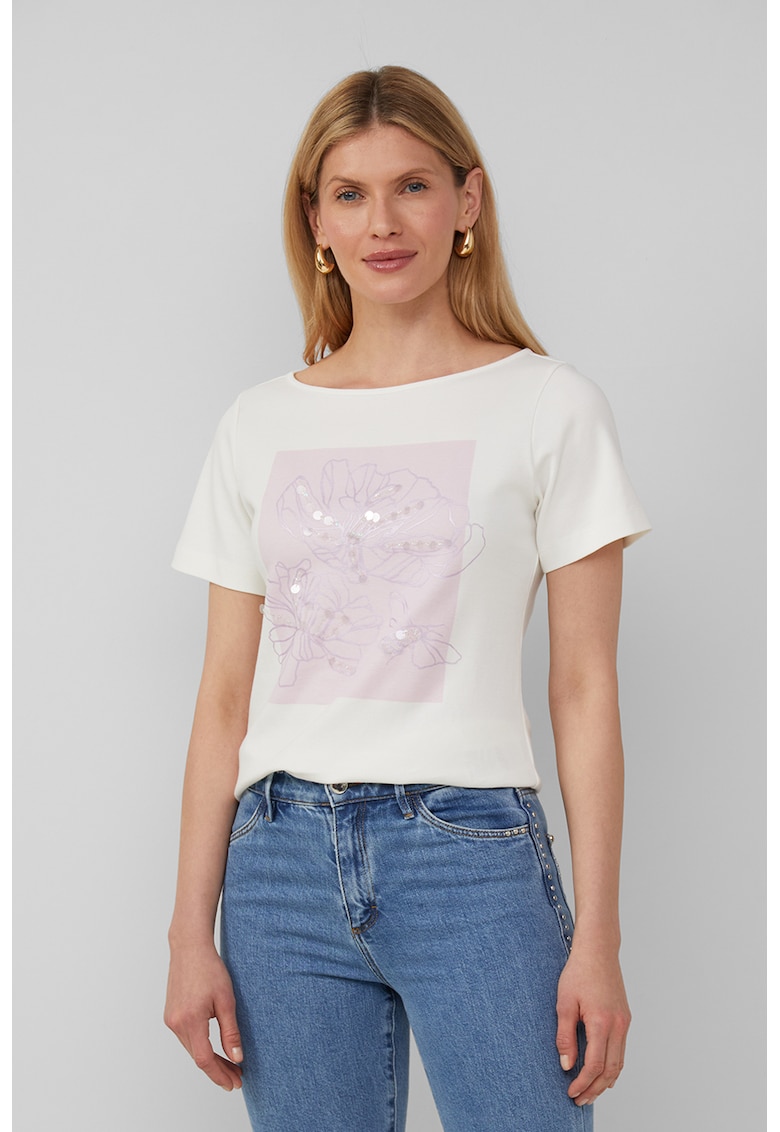 Памучна тениска с пайети sOliver