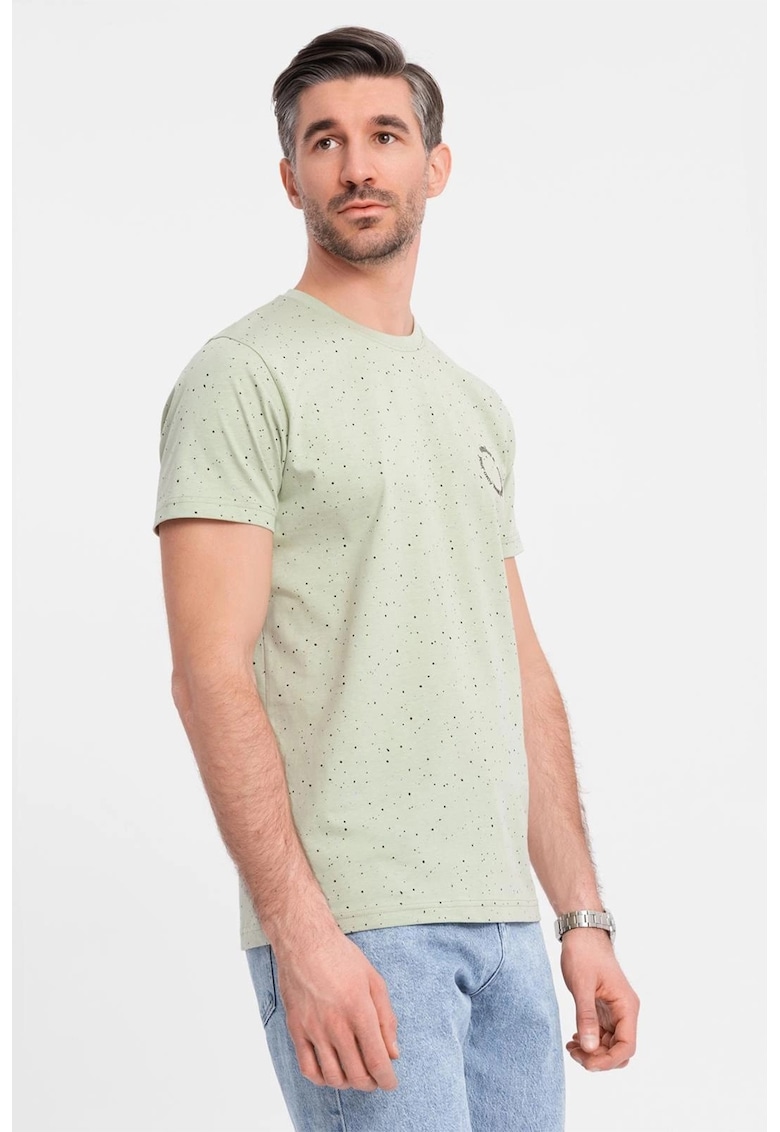 Памучна тениска с петнист дизайн OMBRE