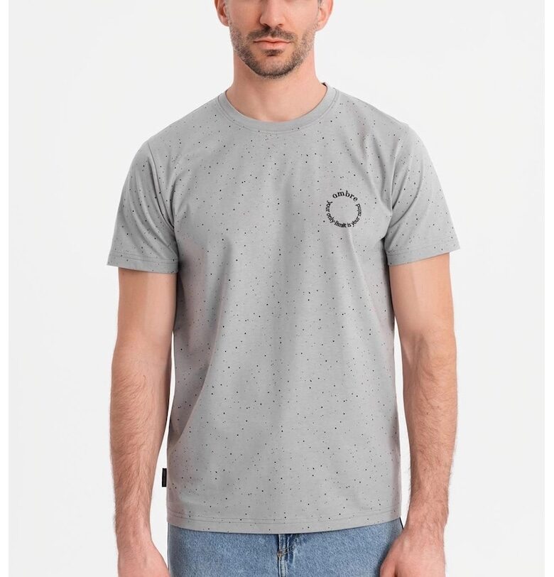 Памучна тениска с петнист дизайн OMBRE
