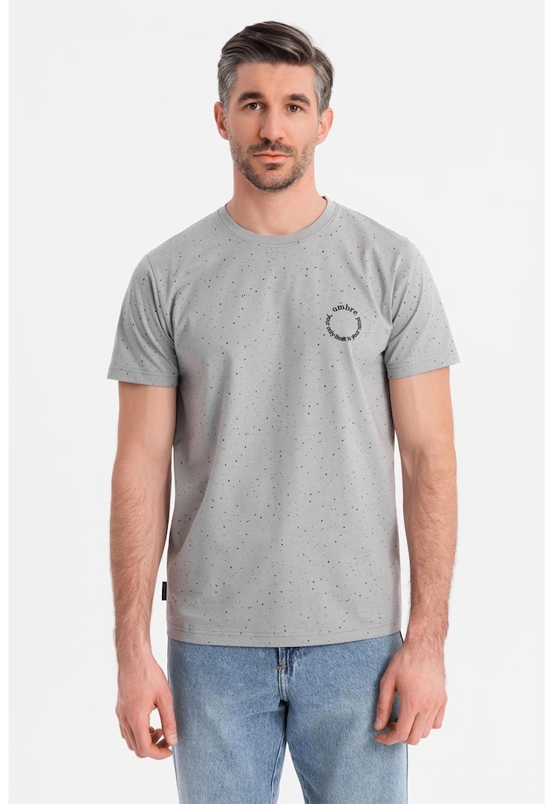 Памучна тениска с петнист дизайн OMBRE