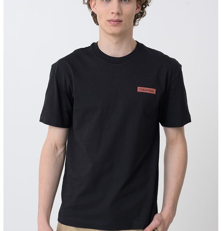 Памучна тениска с принт CALVIN KLEIN