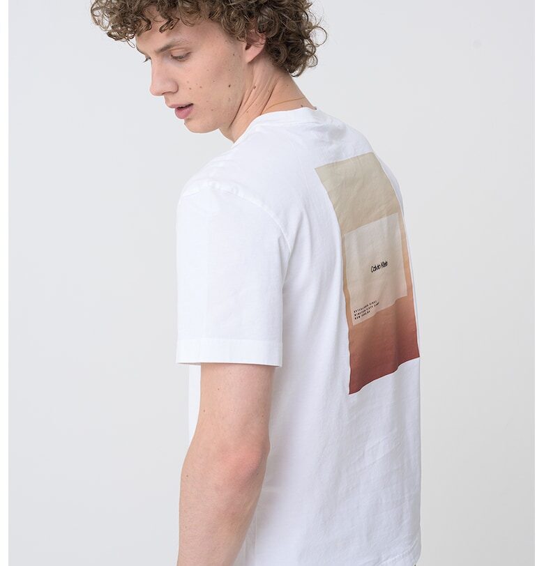 Памучна тениска с принт CALVIN KLEIN