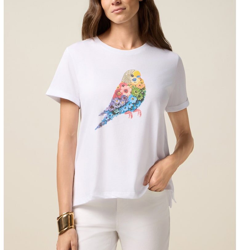 Памучна тениска с принт Oltre