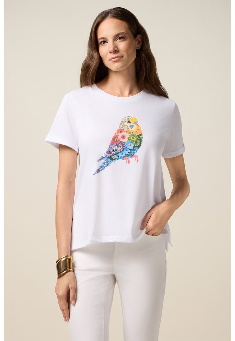 Памучна тениска с принт Oltre