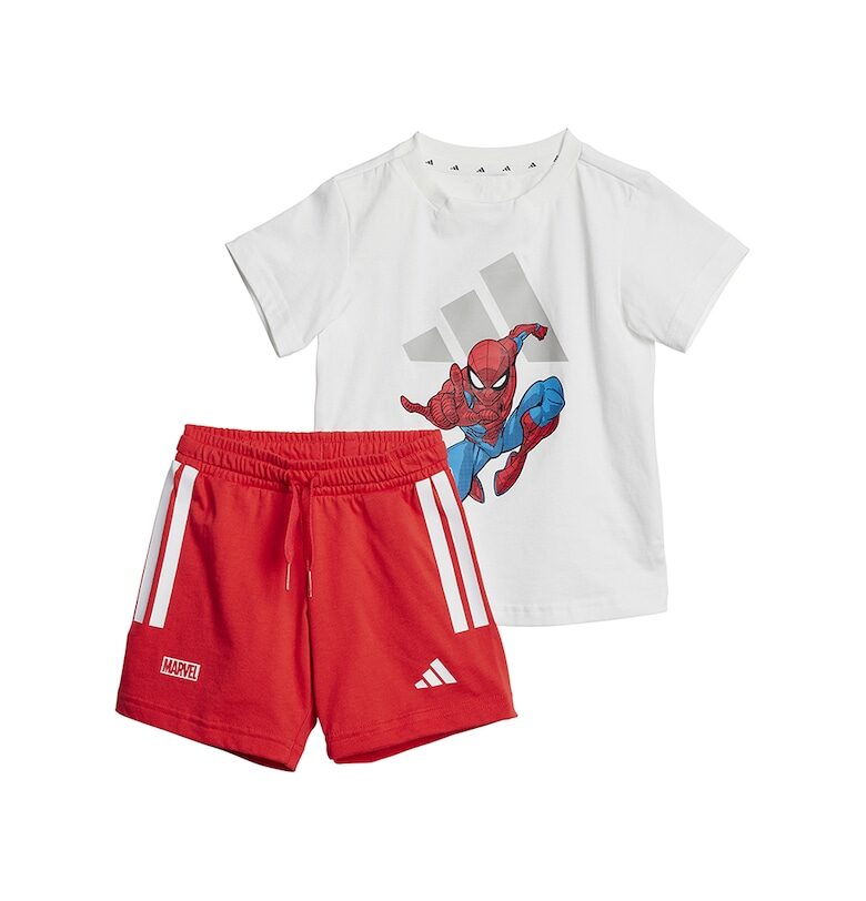 Памучна тениска с принт и къс панталон adidas Sportswear