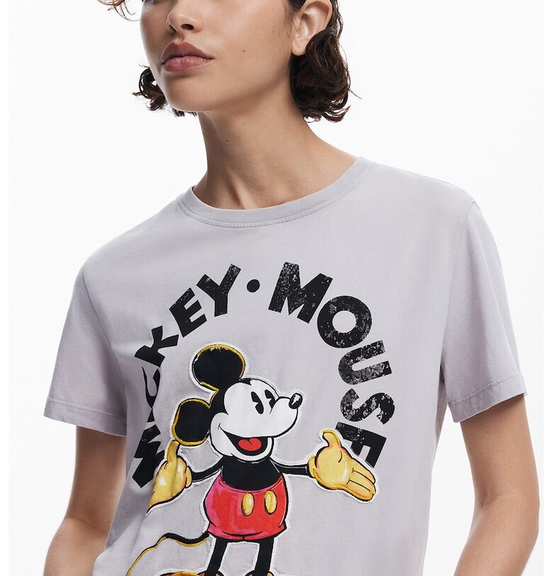 Памучна тениска с принт на Mickey Mouse DESIGUAL