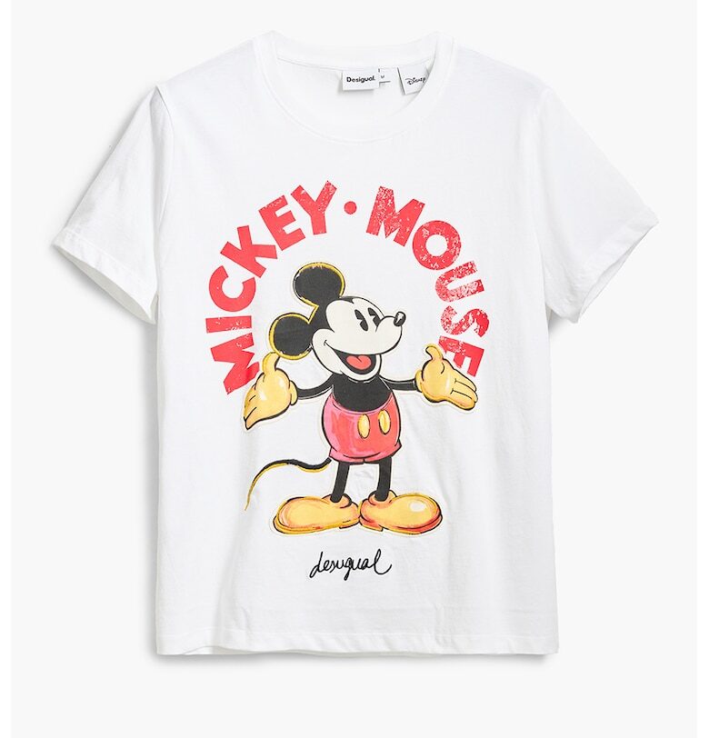 Памучна тениска с принт на Mickey Mouse DESIGUAL