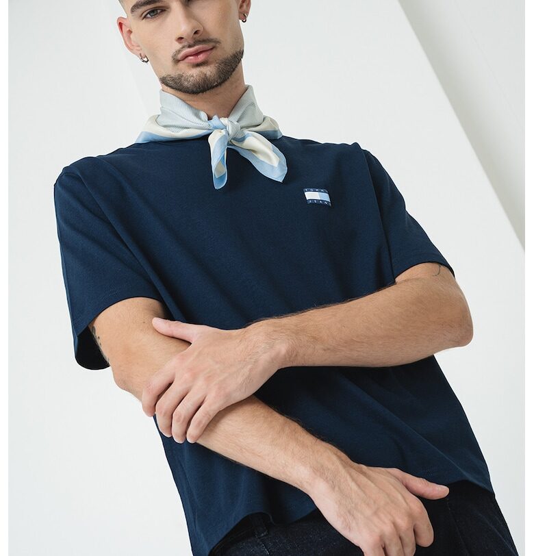 Памучна тениска с принт на гърба Tommy Jeans