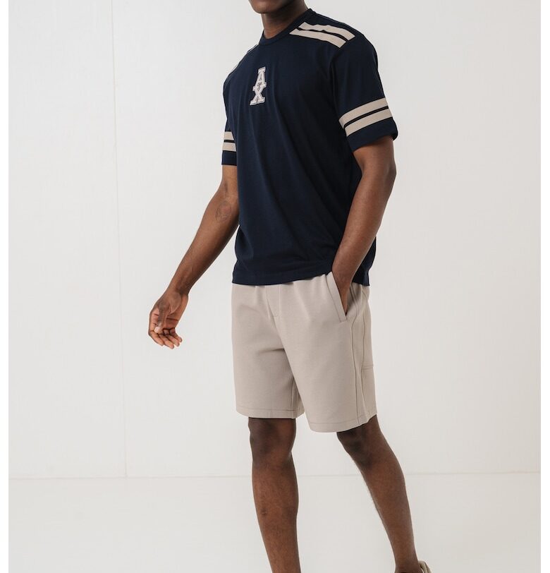 Памучна тениска с райе ARMANI EXCHANGE