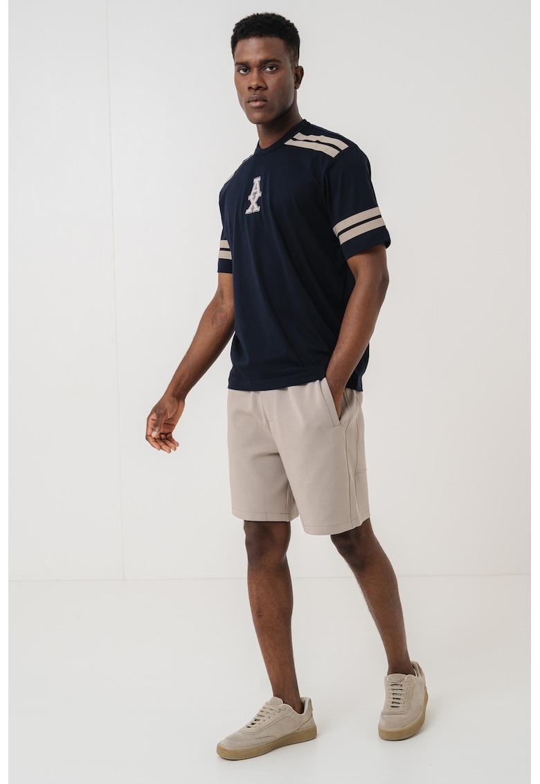 Памучна тениска с райе ARMANI EXCHANGE