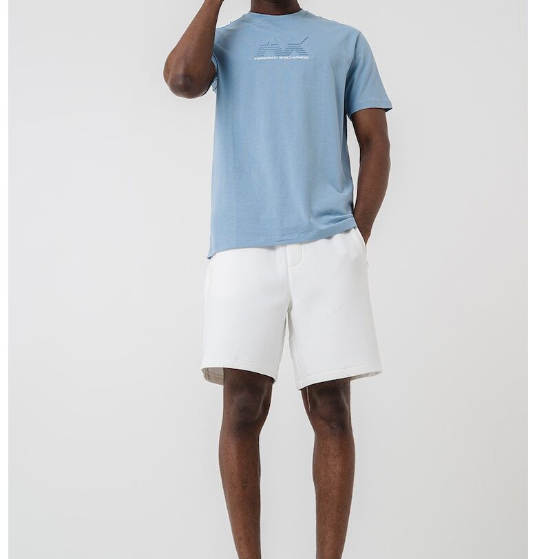 Памучна тениска с релефно лого ARMANI EXCHANGE