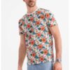 Памучна тениска с флорален принт OMBRE