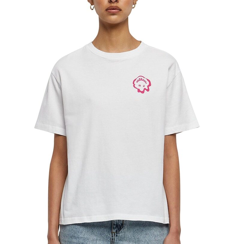 Памучна тениска с шарка на гърба Mister tee