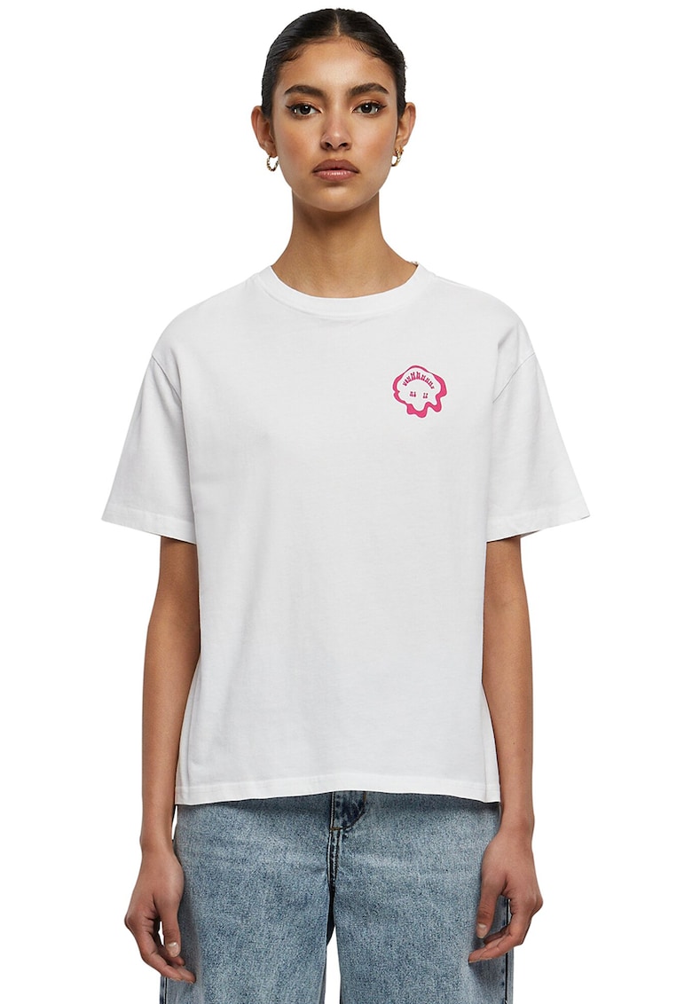 Памучна тениска с шарка на гърба Mister tee