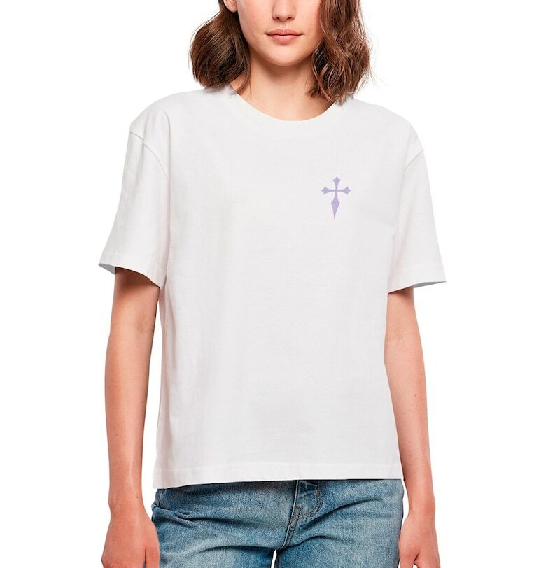 Памучна тениска с шарка на гърба Mister tee