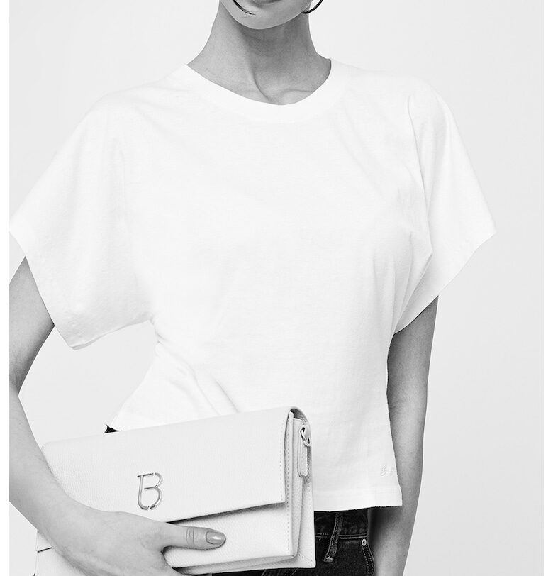 Памучна тениска с шлиц отзад BOSS