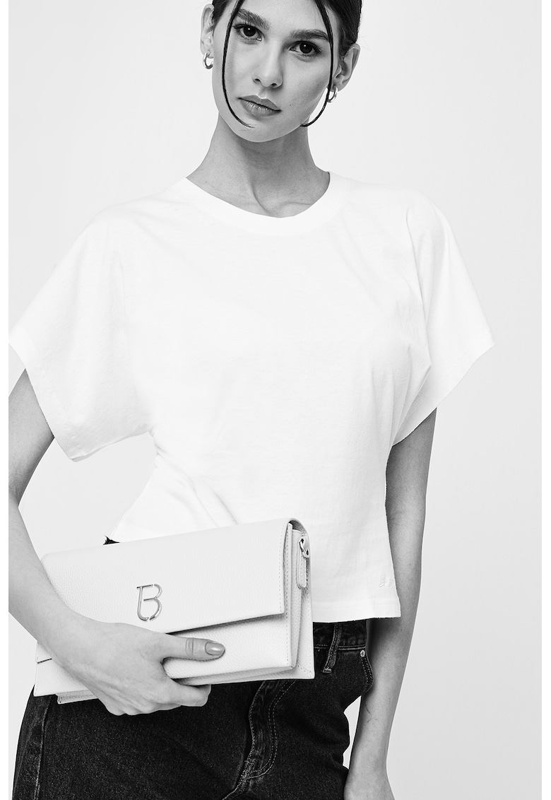 Памучна тениска с шлиц отзад BOSS