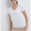 Памучна тениска с шпиц ARMANI EXCHANGE