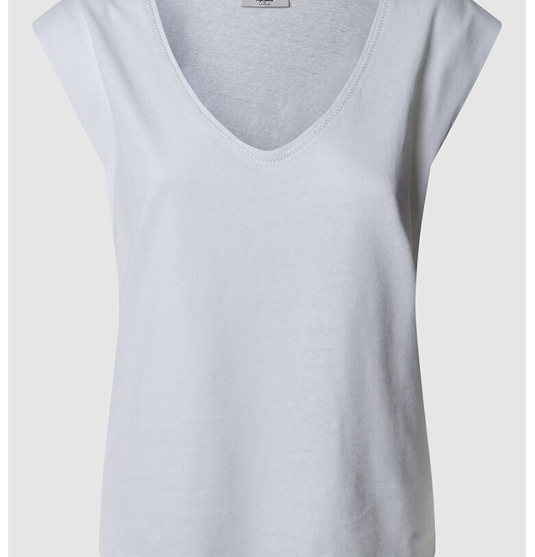 Памучна тениска с шпиц Pepe Jeans London