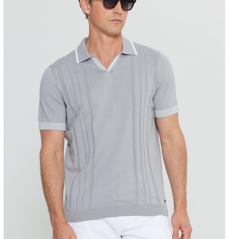 Памучна тениска с яка ACCo