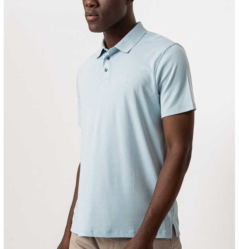 Памучна тениска с яка CALVIN KLEIN