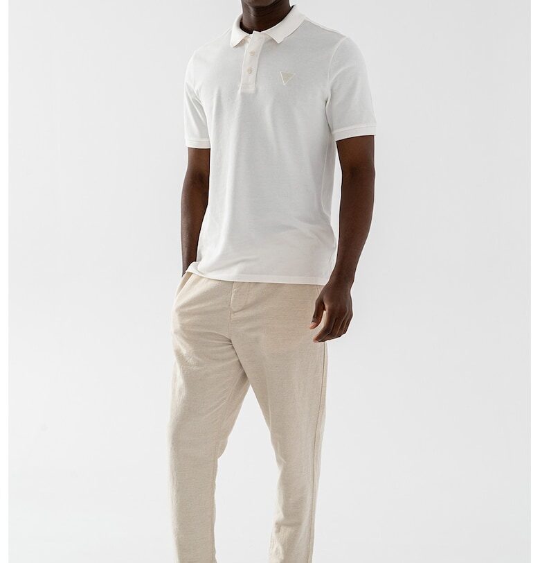 Памучна тениска с яка GUESS