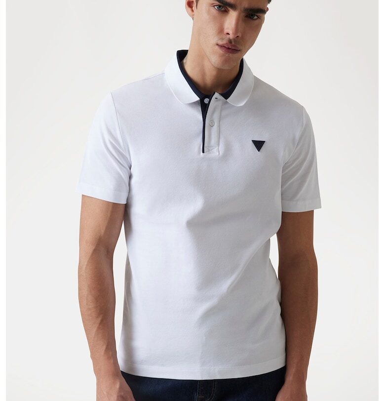 Памучна тениска с яка GUESS