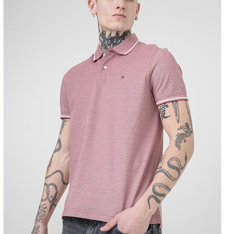 Памучна тениска с яка Tommy Hilfiger