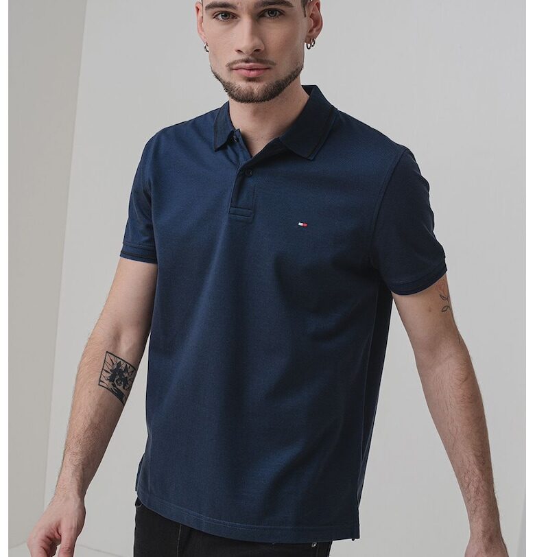 Памучна тениска с яка Tommy Hilfiger