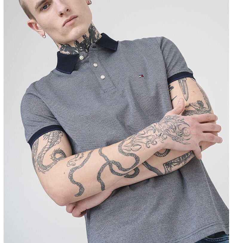 Памучна тениска с яка Tommy Hilfiger