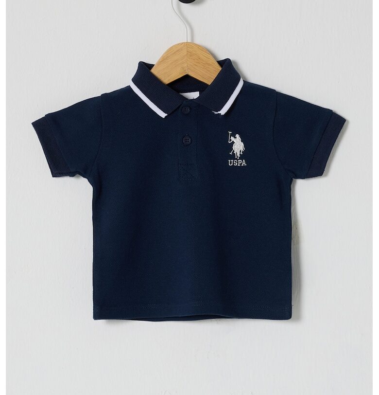 Памучна тениска с яка US Polo Assn
