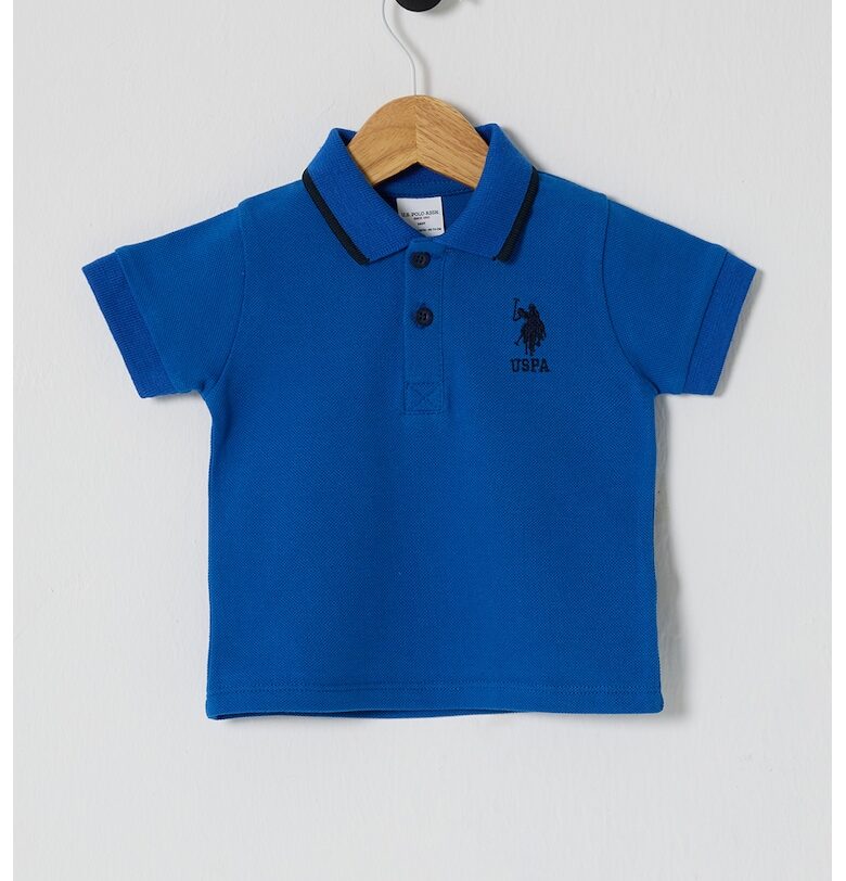 Памучна тениска с яка US Polo Assn