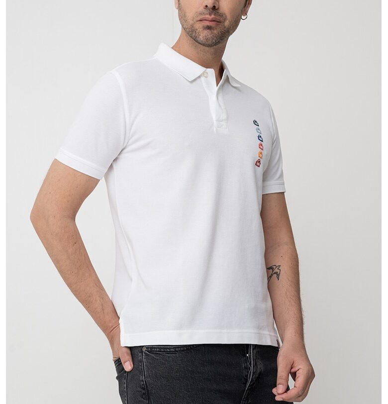 Памучна тениска с яка United Colors of Benetton