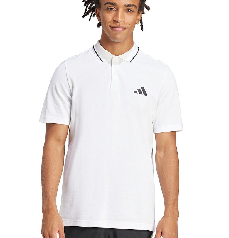 Памучна тениска с яка adidas Sportswear