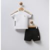 Памучна тениска с яка и шорти US Polo Assn