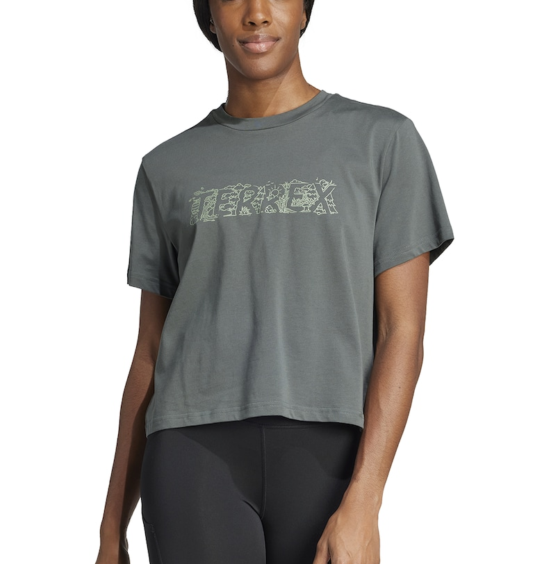 Памучна хайкинг тениска adidas Performance
