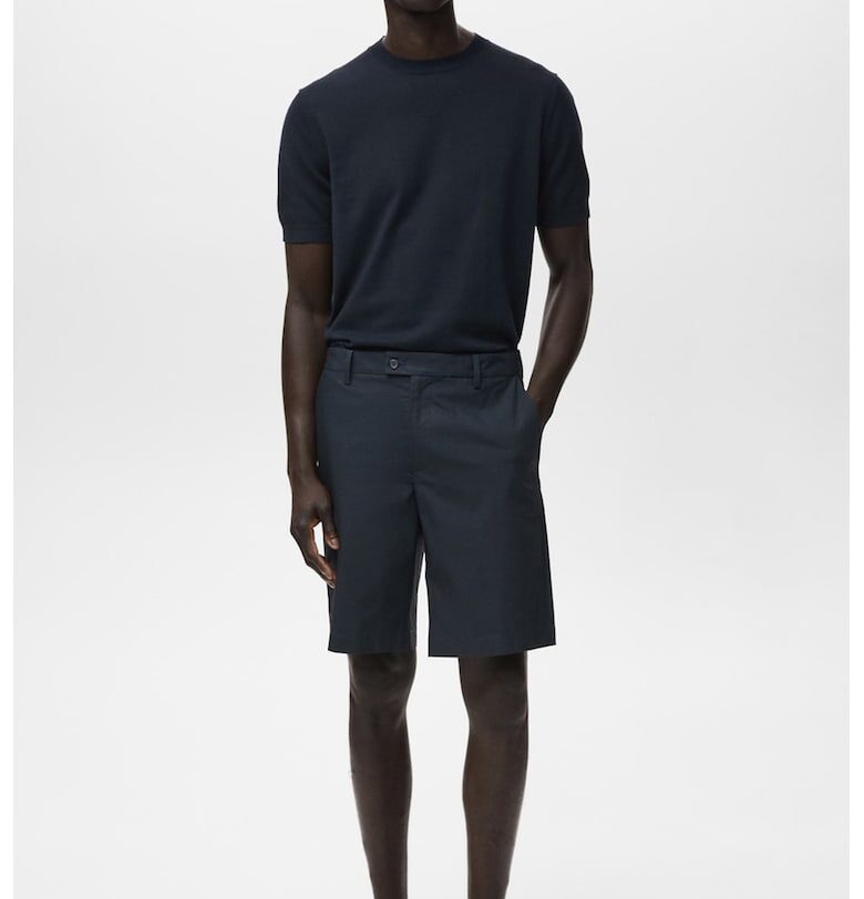 Памучни бермуди с еластична лента на талията Mango