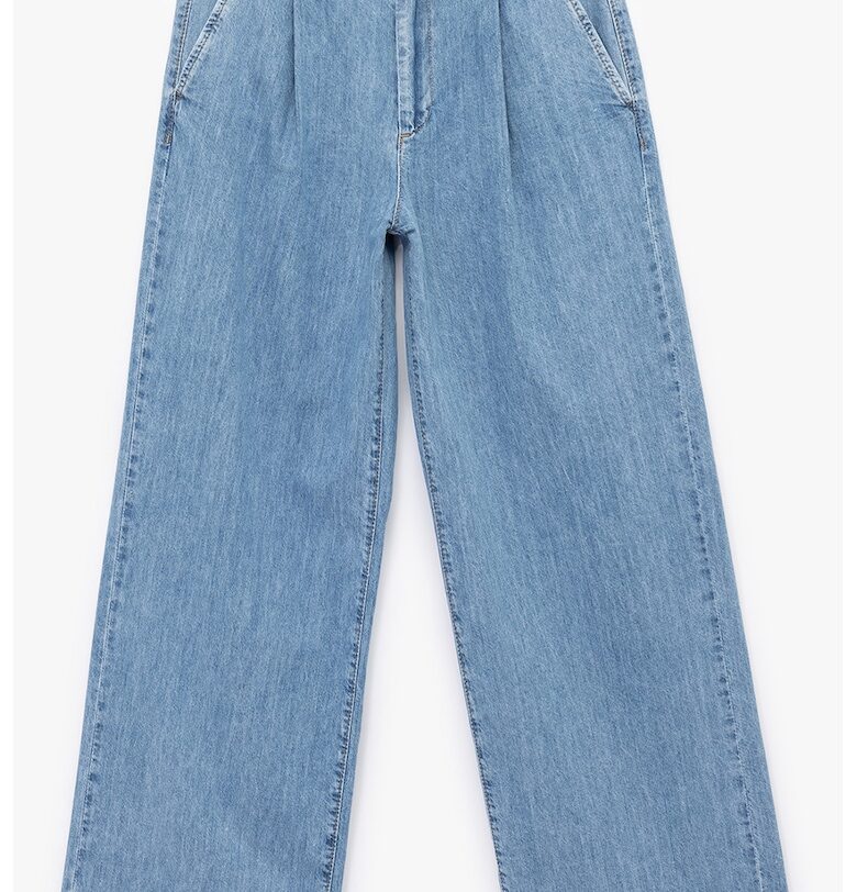 Памучни дънки с широк крачол и джобове KOTON