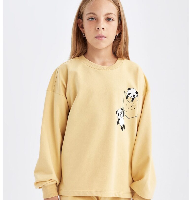 Памучни суитшърт и спортен панталон DeFacto