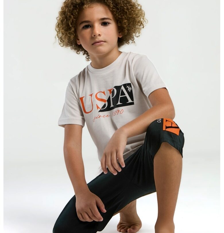 Памучна тениска и шорти - 2 части US Polo Assn